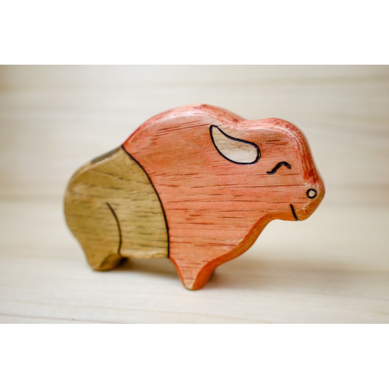 Wooden Buffalo Toy