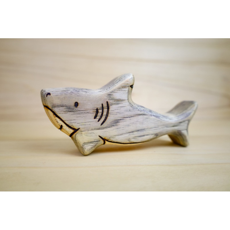 Wooden Great White Shark Toy