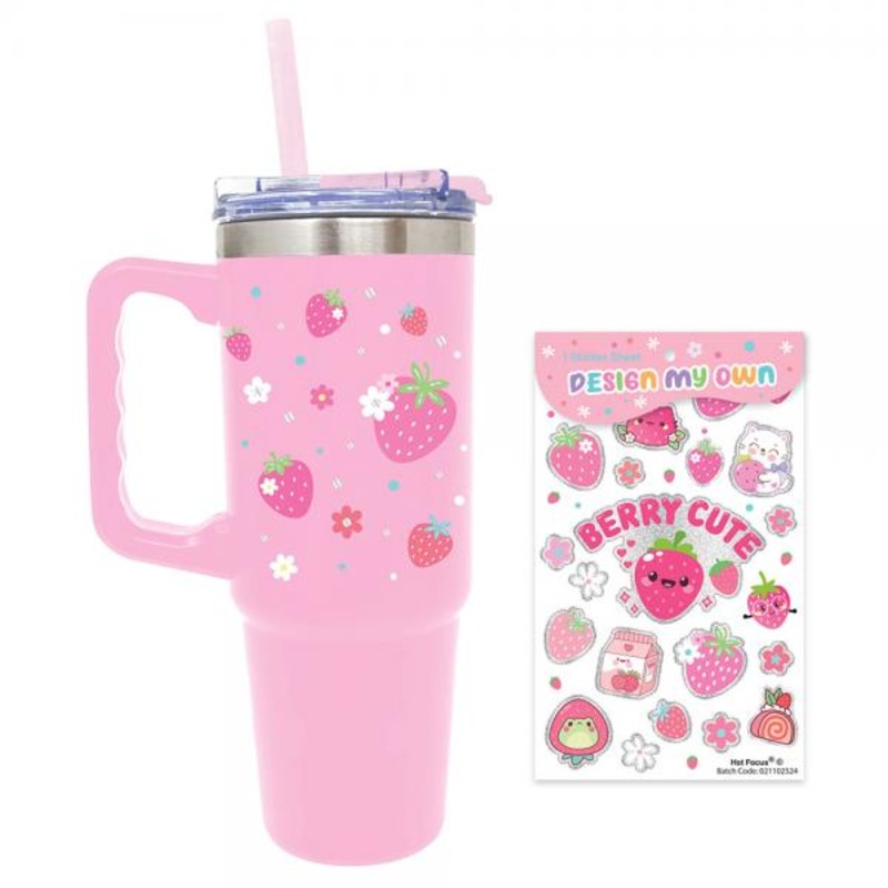 STAINLESS STEEL TUMBLER STRAWBERRY