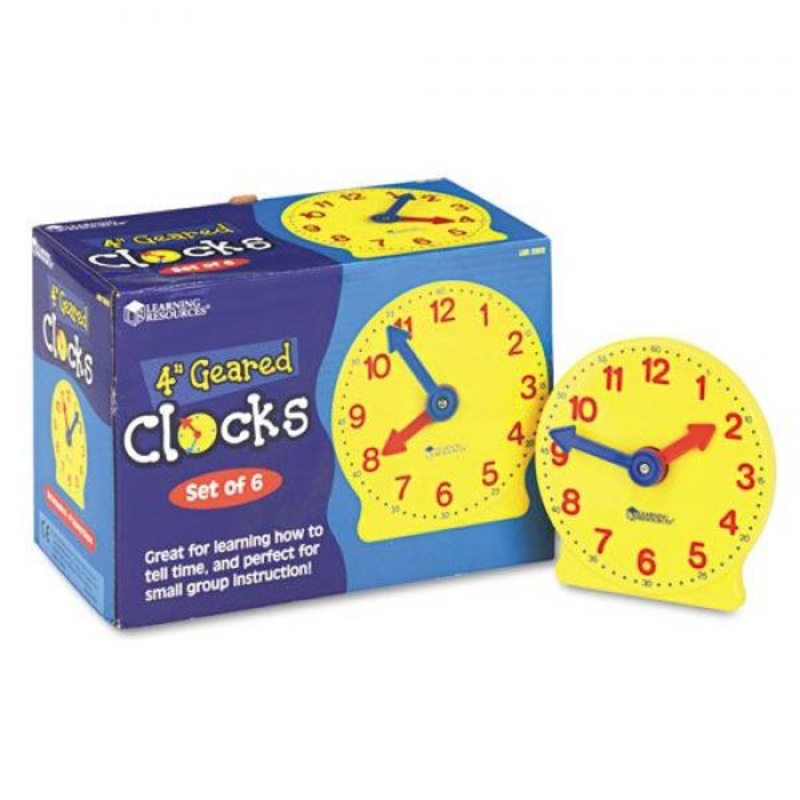4 GEARED CLOCKS SET OF 6