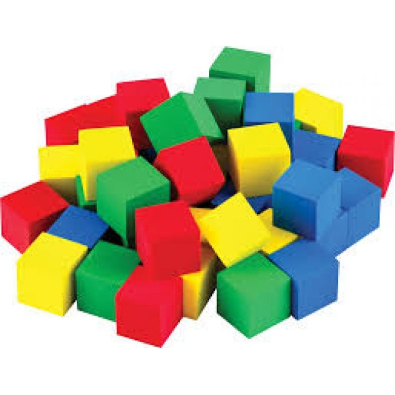STEM BASICS: MULTICOLOR 3/4′ FOAM CUBES- 40CT