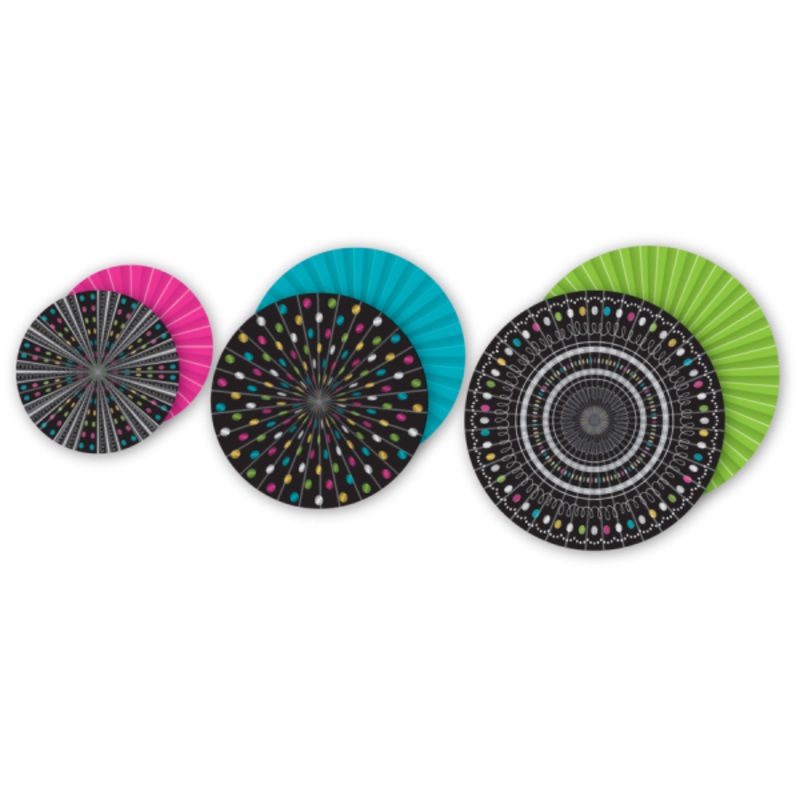 HANGING PAPER FANS: CHALKBOARD BRIGHTS