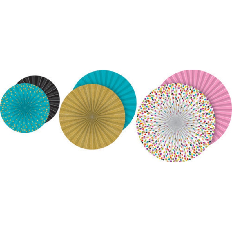 HANGING PAPER FANS: CONFETTI