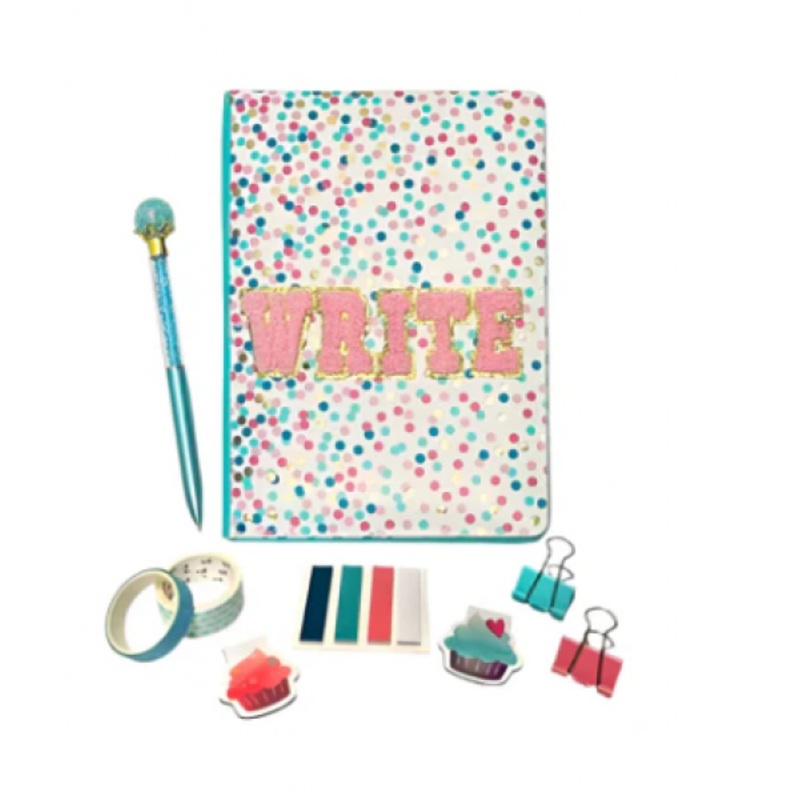 LIFE’S A PARTY CONFETTI 9 PC STATIONARY SET