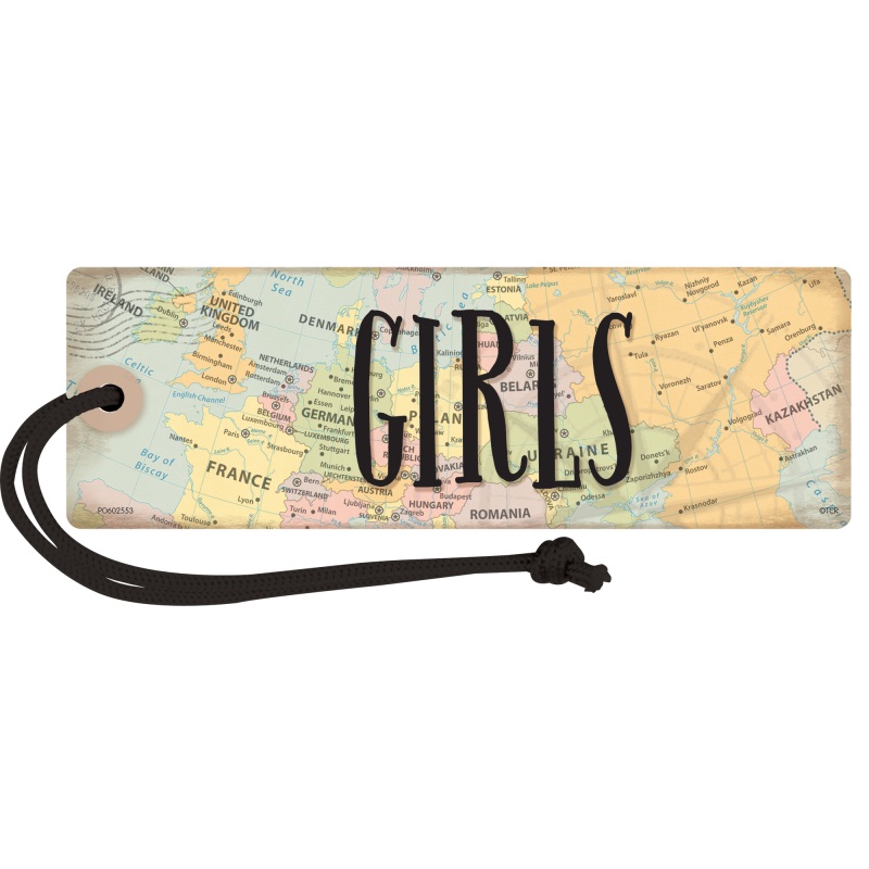 MAGNETIC HALL PASS: GIRLS TRAVEL THE MAP