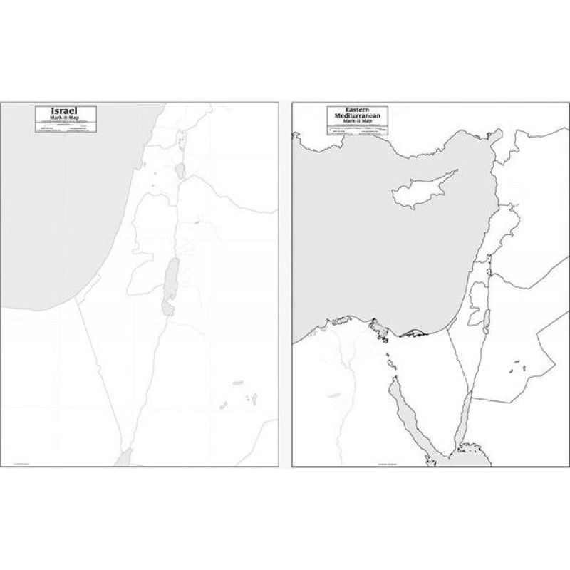 MARK-IT MAP: ISRAEL/EASTERN MEDITERRANEAN TWO SIDED