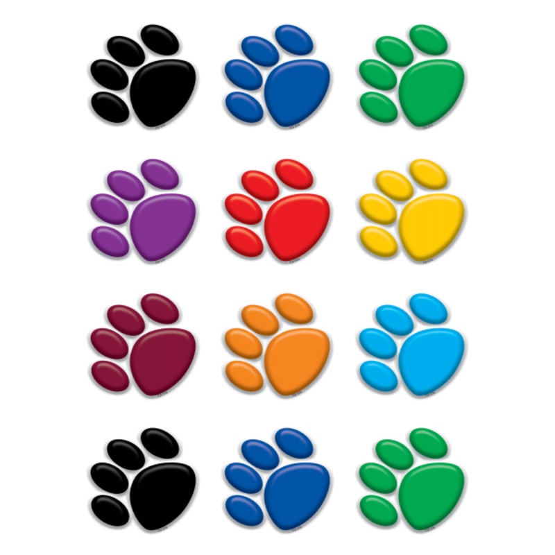 MINI ACCENTS: PAW PRINTS COLORFUL