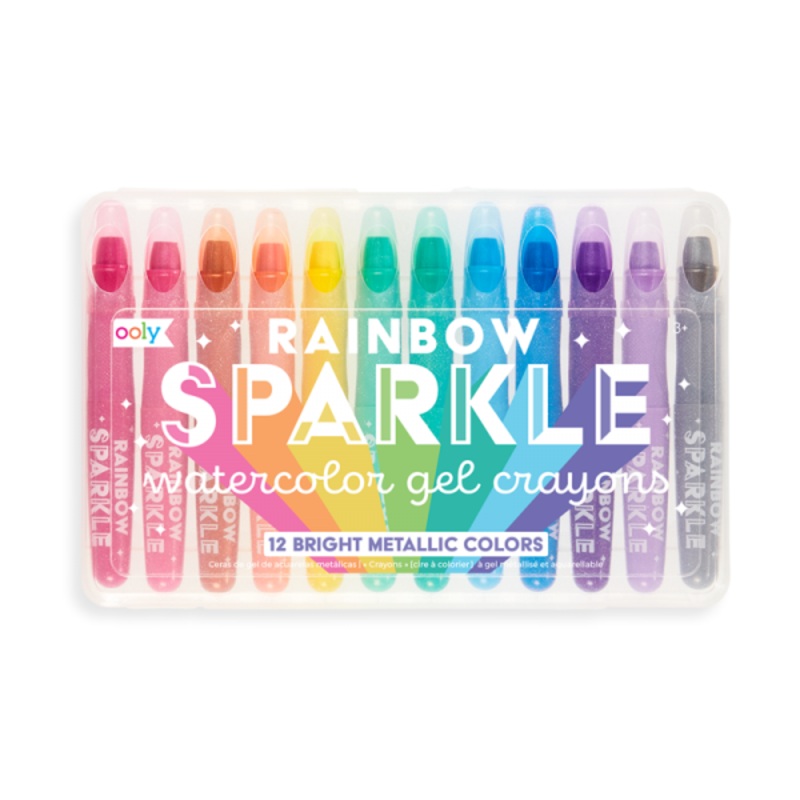 RAINBOW SPARKLE WATERCOLOR GEL CRAYONS