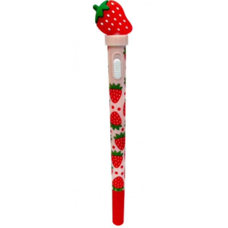 STRAWBERRY SPINNING LED LIGHT-UP PEN