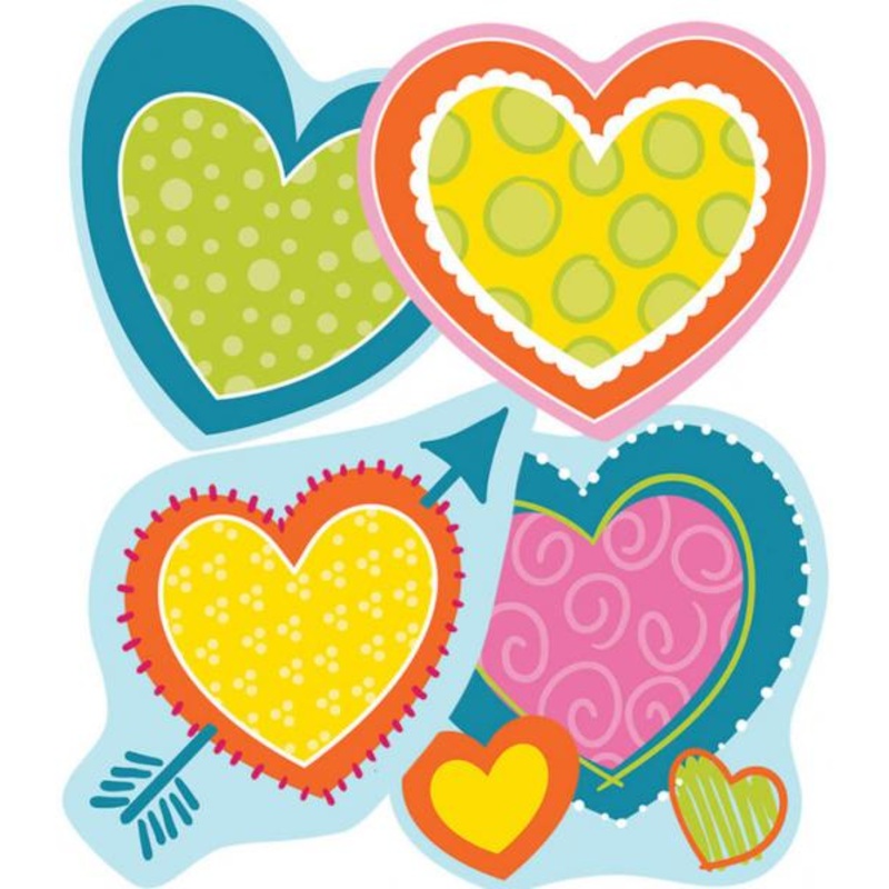 COLORFUL CUT-OUTS: HEARTS
