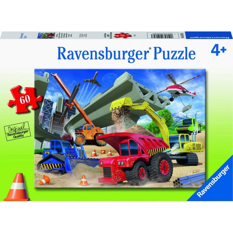 PUZZLE: CONSTRUCTION TRUCKS 60 PIECES