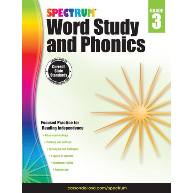 SPECTRUM COMMON CORE WORD STUDY AND PHONICS GRADE 3