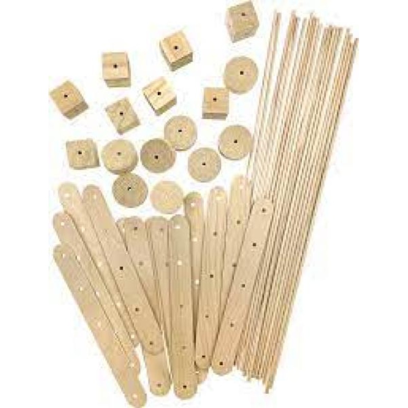 STEM BASICS: WOOD CONSTRUCTION KIT 66PCS