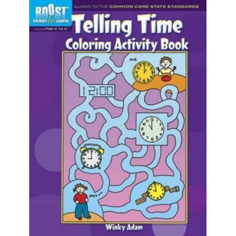 TELLING TIME COLORING/ACTIVITY BOOK
