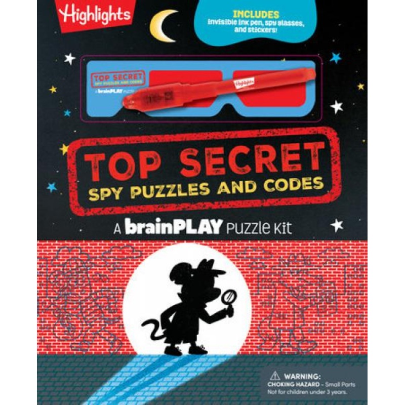 HIGHLIGHTS BRAINPLAY PUZZLE KIT TOP SECRET SPY PUZZLES AND CODES