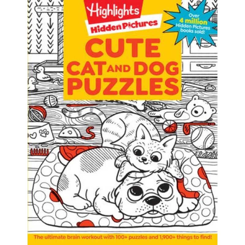 HIGHLIGHTS HIDDEN PICTURES CUTE CAT AND DOG PUZZLES