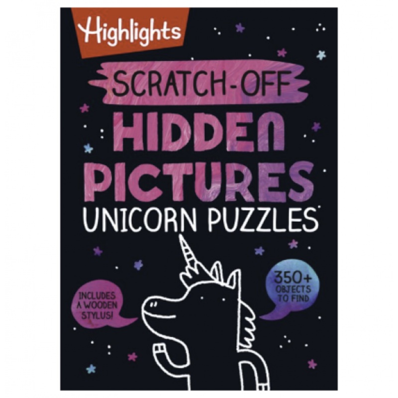 SCRATCH-OFF HIDDEN PICTURES UNICORN PUZZLES
