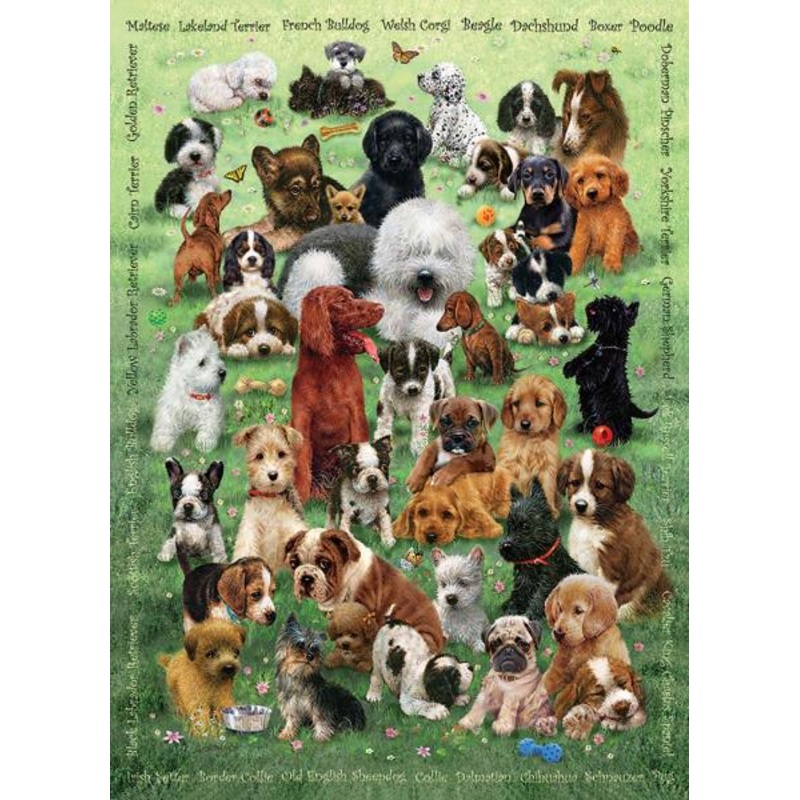 PUZZLE: FAMILY PIECES PUPPY LOVE 350 PIECES