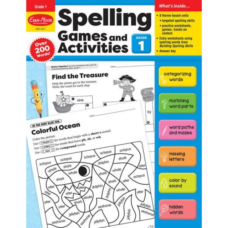 SPELLING GAMES AND ACTIVITIES GRADE 1