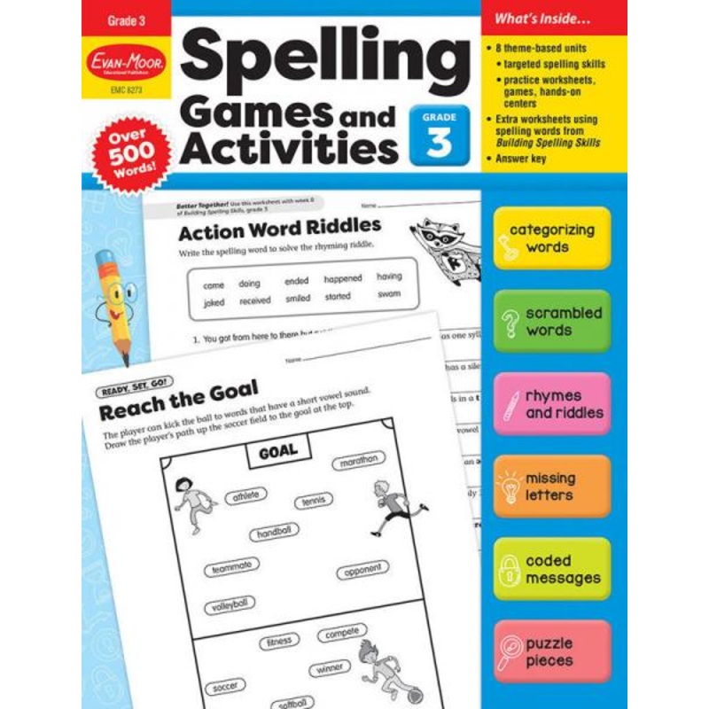SPELLING GAMES AND ACTIVITIES GRADE 3
