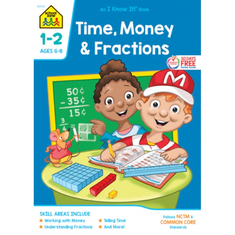 TIME, MONEY & FRACTIONS GRADES 1-2