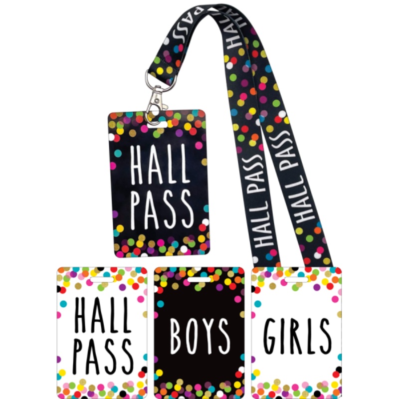 HALL PASS LANYARDS CONFETTI