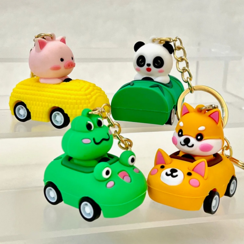 PULL BACK CAR KEYCHAIN