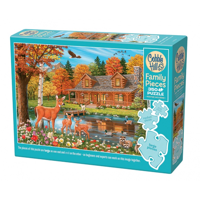 PUZZLE: COTTAGE POND FAMILY PIECES 350 PCS