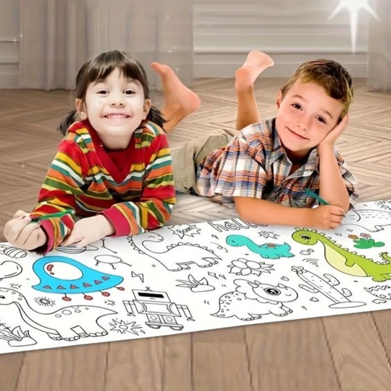 Children’s Coloring Drawing Roll Sticker – 10ft