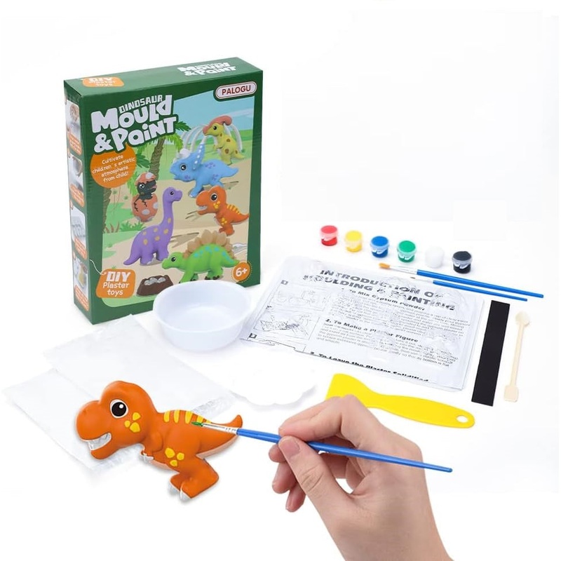 DIY Dinosaur 3D Mold and Paint Kit for Kids | Creative Craft Set for Young Artists