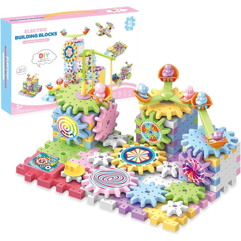 Electric Building Block Gear Toy