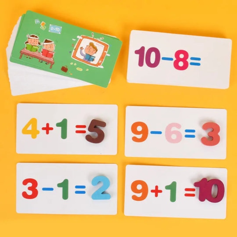 Wooden 110 Numbers Digital Operation Cards