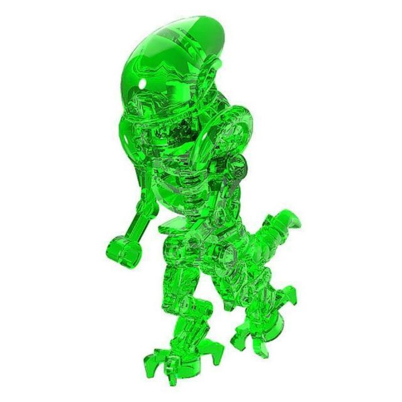 Minifig Tall Translucent Emerald Alien