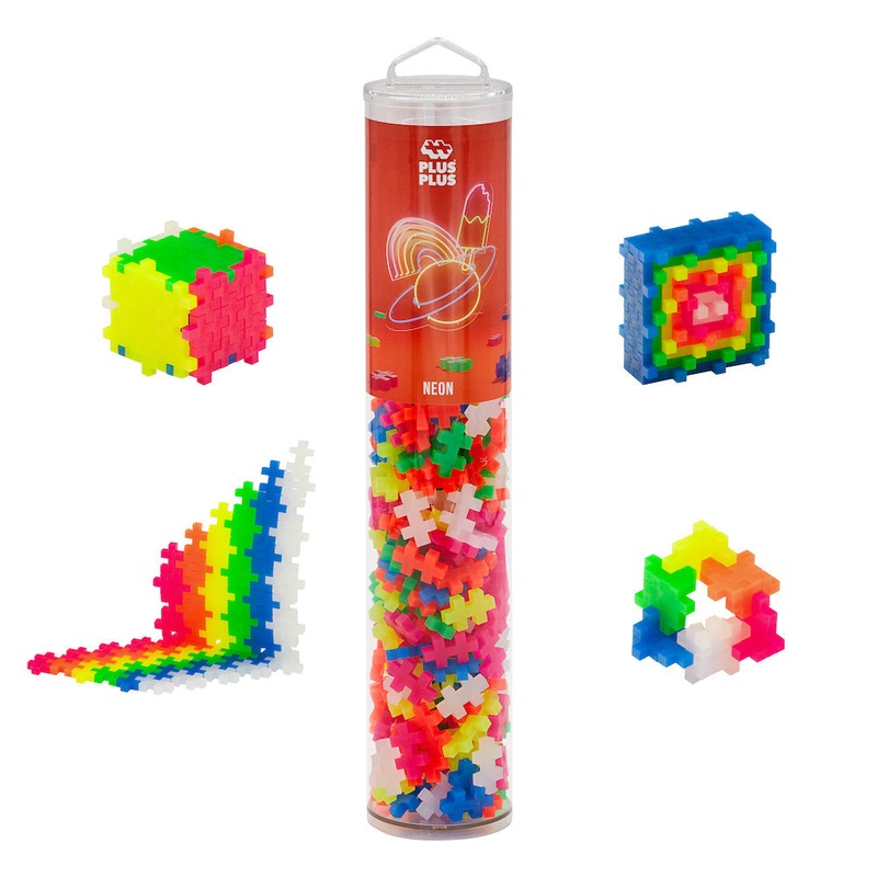 Plus Plus Tube 240pc Puzzle – Neon