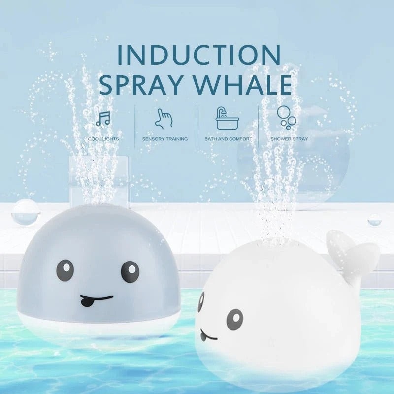 Whale Spray Water Bath LED Light Toy | Fun & Engaging Bath Time Toy