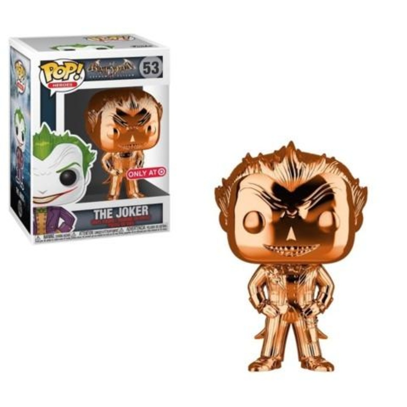 Funko Pop! Batman Arkham Asylum The Joker Orange Chrome Exclusive #53