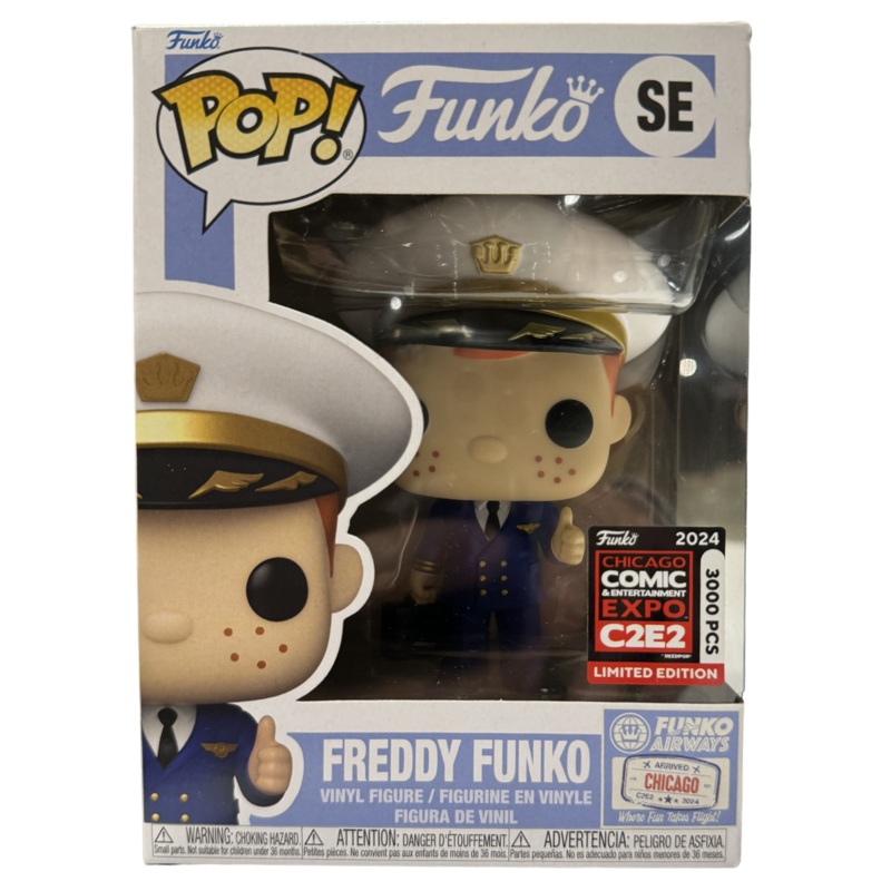 Funko Pop! Freddy Funko (Pilot) C2E2 (Official Sticker) Exclusive