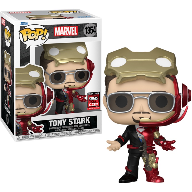 Funko Pop! Marvel Iron Man Tony Stark C2E2 (Official Sticker) Exclusive #1354