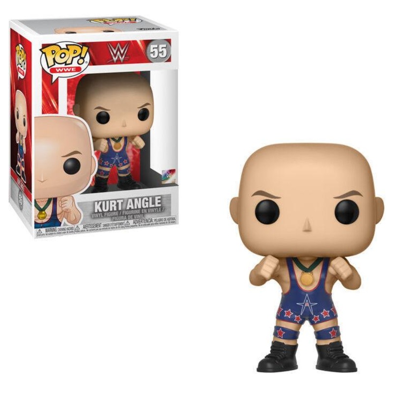Funko Pop! WWE Kurt Angle #55|New|Light Shelf Wear