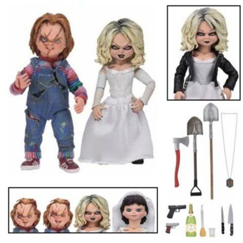 Neca Childs Play Ultimate Chucky and Tiffany Bride of Chucky 7-Inch Scale Action Figure 2-Pack