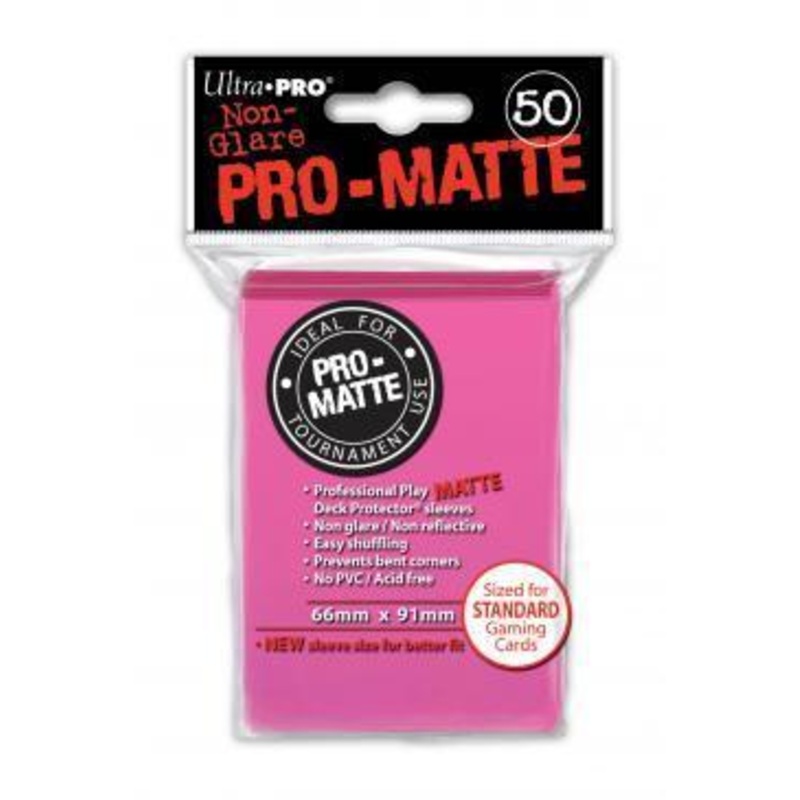 Ultra Pro Pro-Matte Sleeves Bright Pink Standard Size 50CT