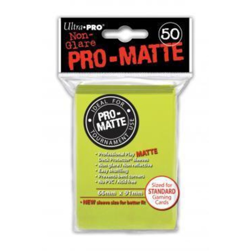 Ultra Pro Pro-Matte Sleeves Bright Yellow Standard Size 50CT