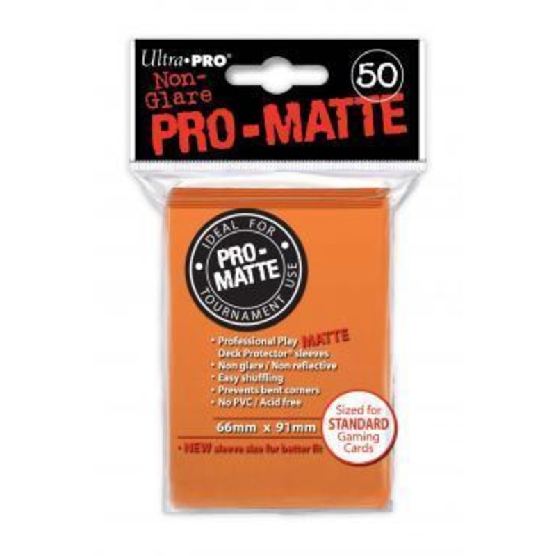 Ultra Pro Pro-Matte Sleeves Orange Standard Size 50CT
