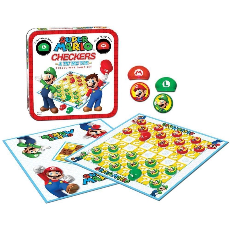 Super Mario Checkers & Tic Tac Toe Collector’s Board Game Set