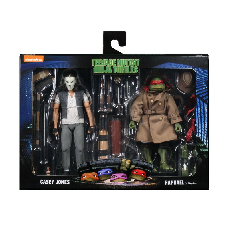 Neca Casey Jones and Raphael in Disguise Teenage Mutant Ninja Turtles (TMNT) 7 Movie Action Figure 2 pack