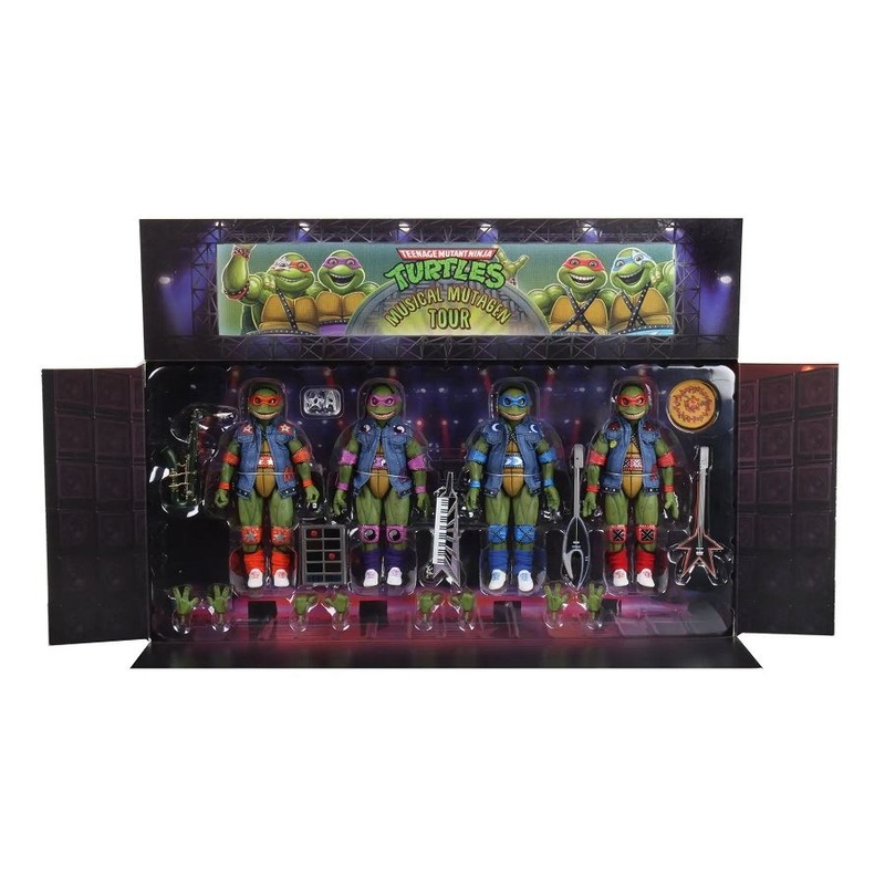 Neca Teenage Mutant Ninja Turtles (TMNT) Musical Mutagen Tour Exclusive Figure 4-Pack