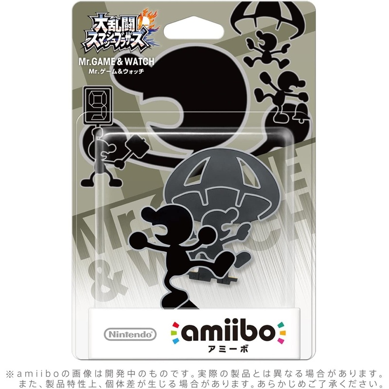 Nintendo Amiibo Super Smash Bros Mr. Game and Watch Figure (Japanese)