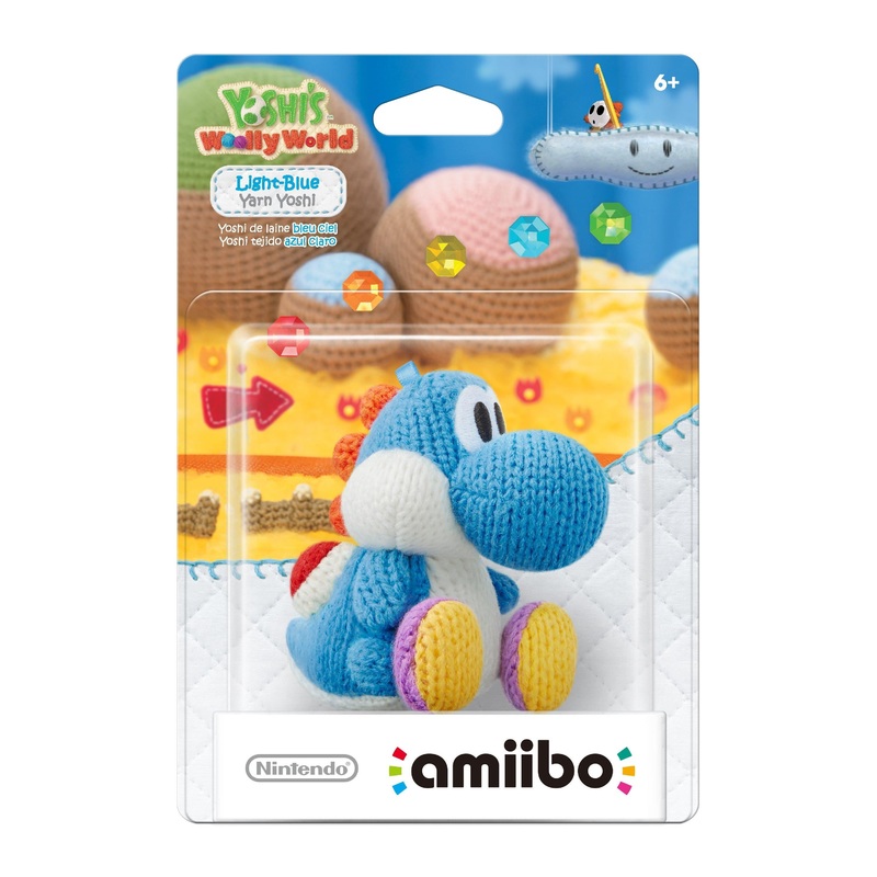 Nintendo Amiibo Yoshi’s Wooly World Yarn Yoshi (Light Blue) Figure