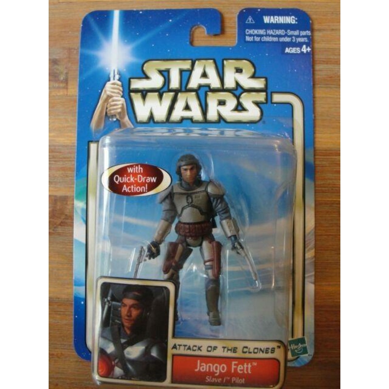 Hasbro Star Wars Attack of the Clones Jango Fett Figure with Quick-Draw Action