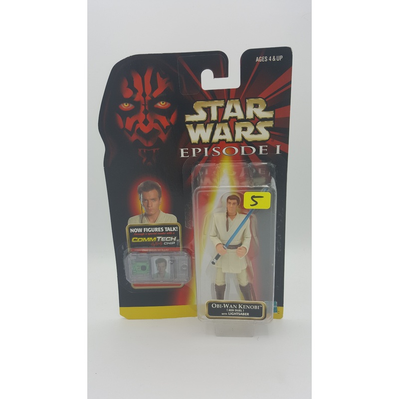 Hasbro Star Wars Episode I The Phantom Menace Obi-Wan Kenobi with Comm tech Chip